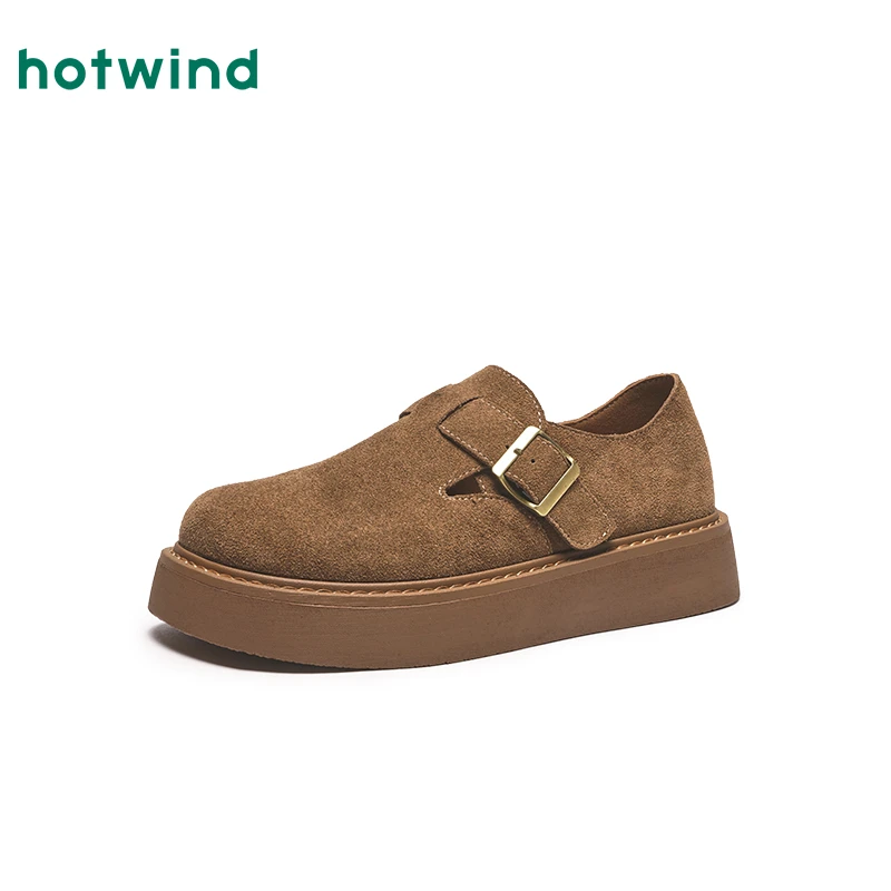 热风时尚舒适25秋季新款复古厚底勃肯鞋女H15W25506