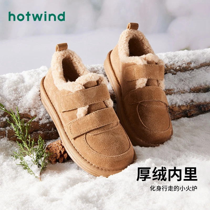 【暖阳旧梦】热风保暖时尚雪地靴2024冬季鞋软底棉靴毛毛鞋魔术贴女