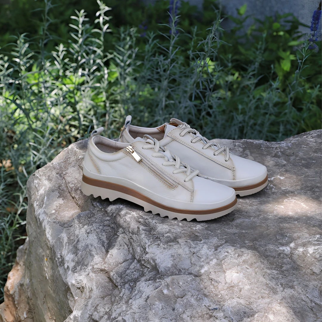 「贝蒂罗拉-四季包头平底软底舒适圆头百搭户外真皮手工时尚单鞋