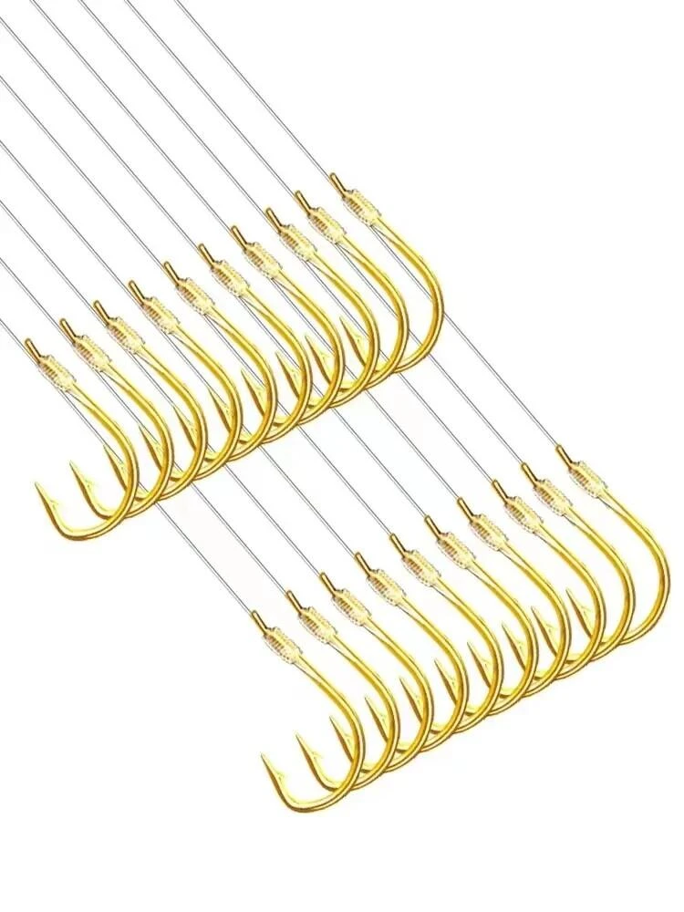 明作，金袖手工成品(东丽线)20付鱼钩双钩子线钓鱼子线双钩野钓