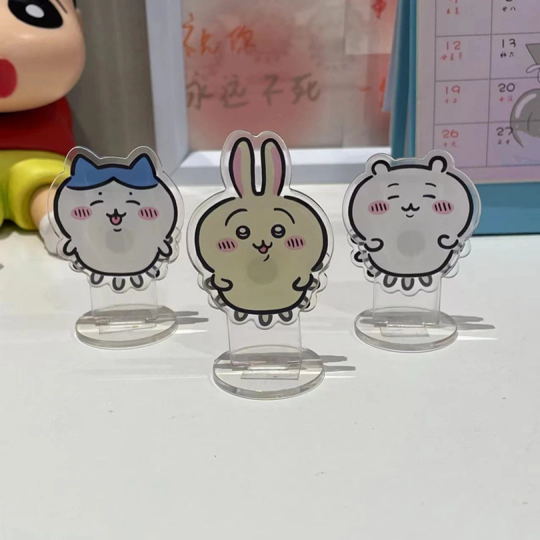 可爱小八吉伊卡哇可旋转立牌卡通亚克力桌面摆件送朋友闺蜜礼物