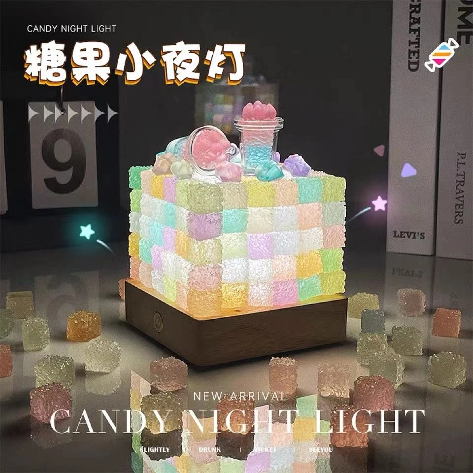 高颜值夜光方糖led氛围灯情侣生日闺蜜手工diy材料包送女朋友礼物