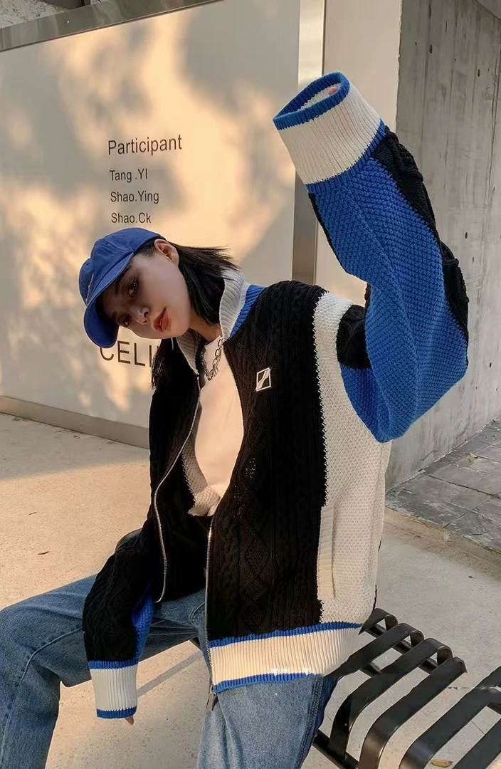 1990 时尚新款秋冬潮流百搭毛衣外套 E1-2