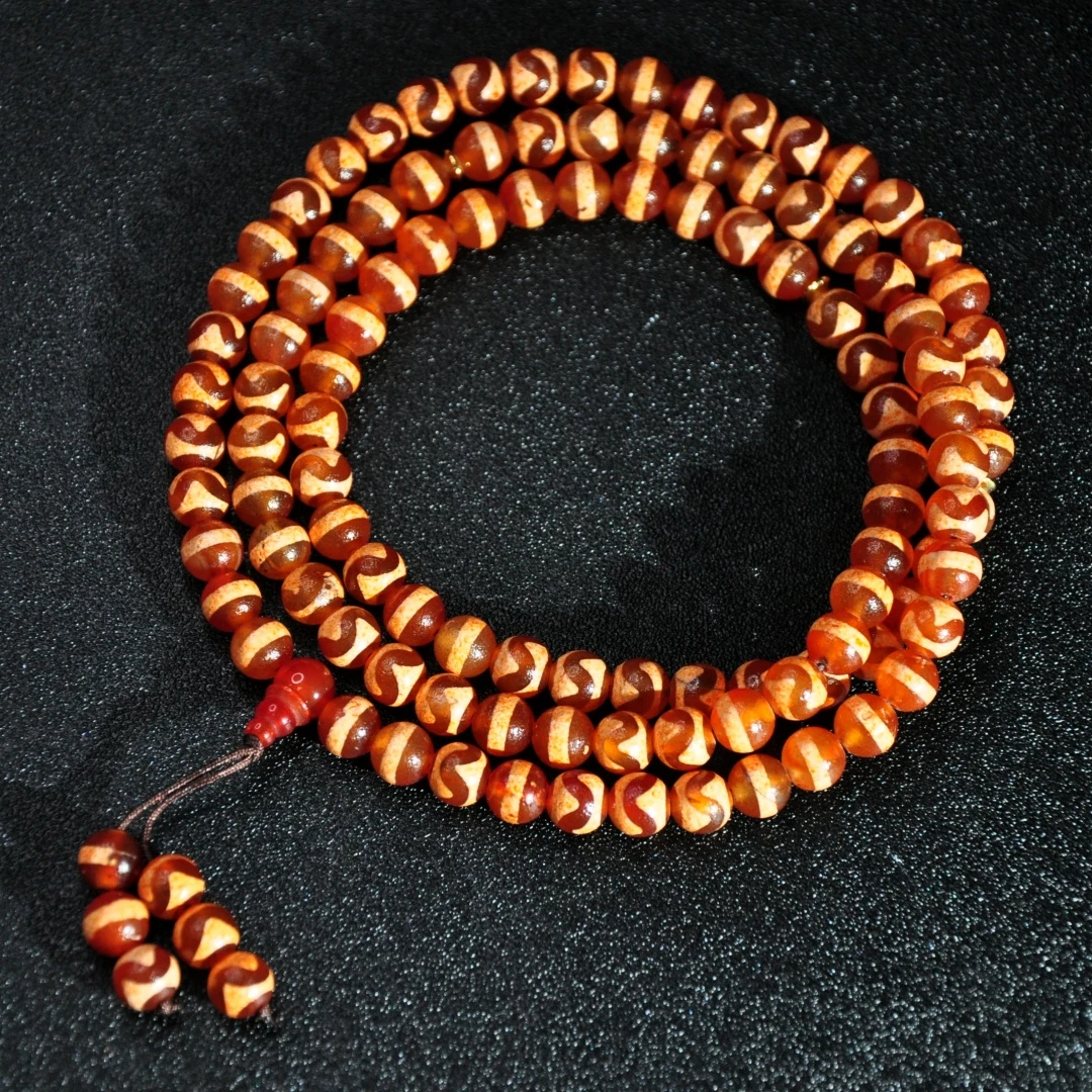 非金属布艺吊坠 【千万福】酥油供橘皮108多圈项链-A0130250