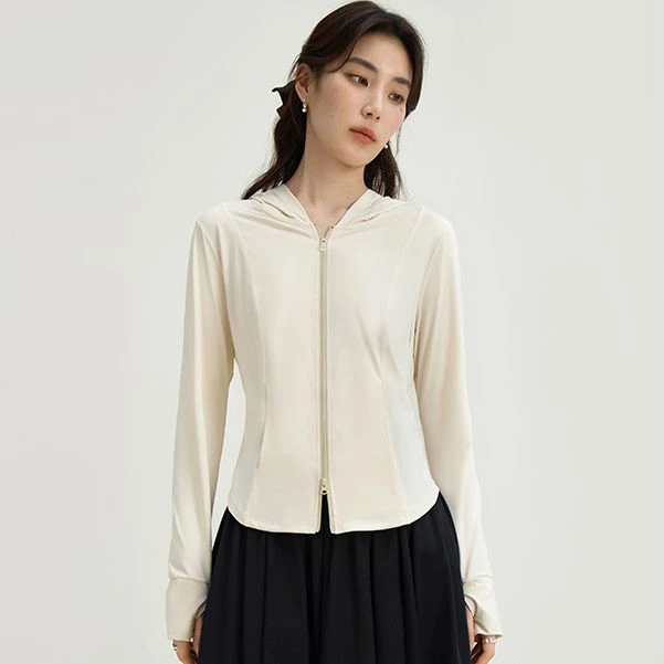 独束微胖M大码女装【小凉伞】修身凉感防晒百搭清新防晒服24DS82312