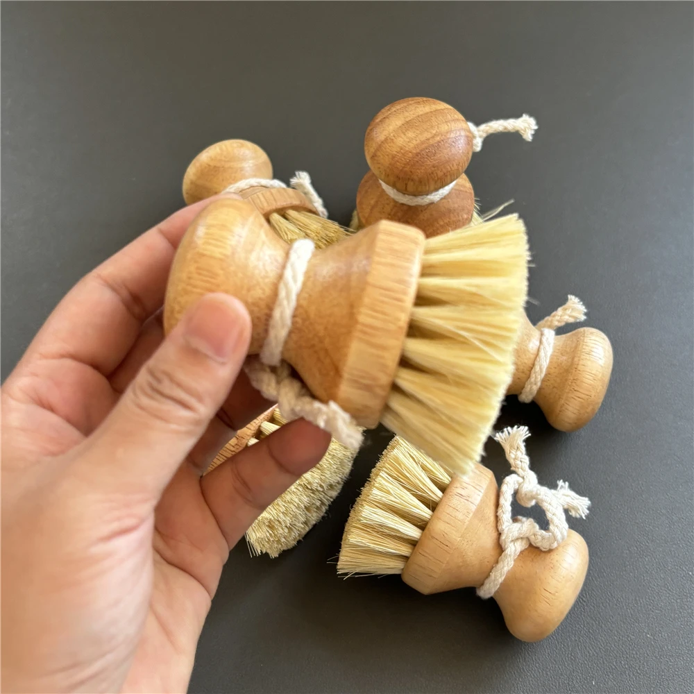 剑麻锅刷家用长柄刷锅洗碗洗锅专用木柄刷子厨房除垢油污清洁神器