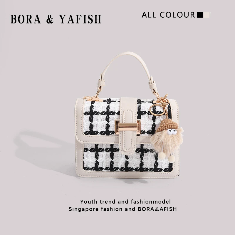 原创春夏包包女2023新款高级感百搭小方包单肩手提斜挎包小包包女