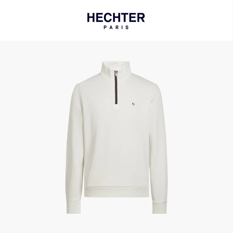 HECHTER男士半拉链长袖T恤秋冬简约百搭上衣LT12004