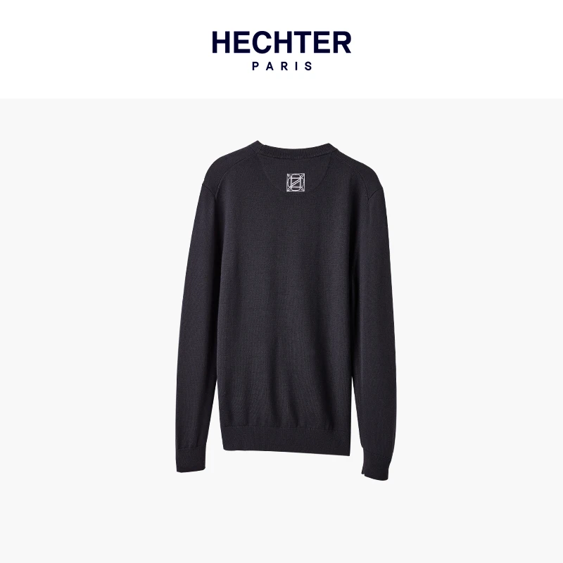 HECHTER男士秋冬舒适百搭纯色长袖毛衣HN41453