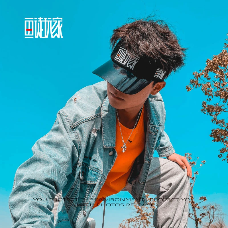 鱼徒玩家钓鱼空顶帽子夏季户外运动无顶速干透气防紫外线春夏休闲