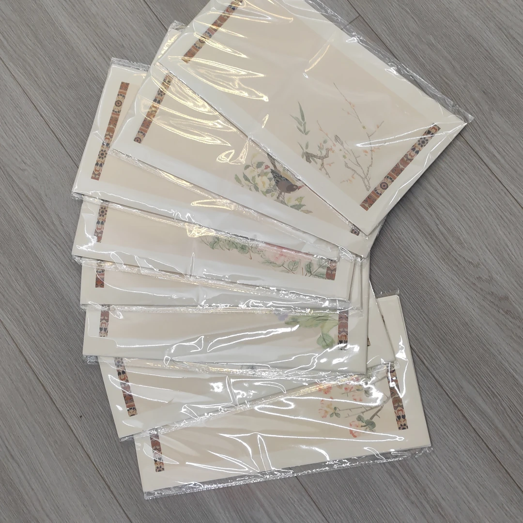 [17×34]微喷蜡染花鸟图半生熟作品纸8包8个图案（1包20张）