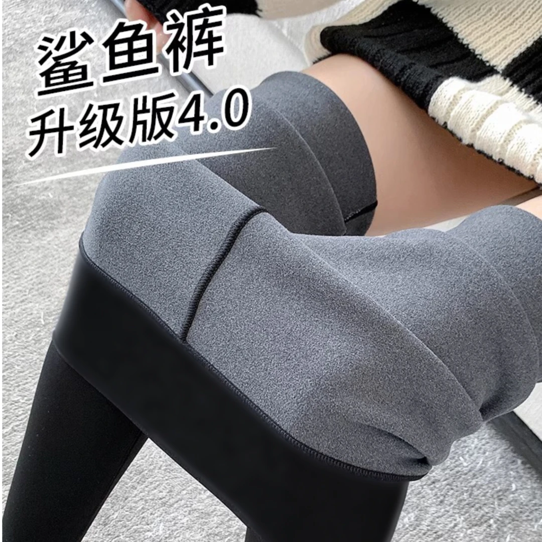 加绒鲨鱼裤芭比裤 高腰加绒加厚 冬款外穿保暖舒适