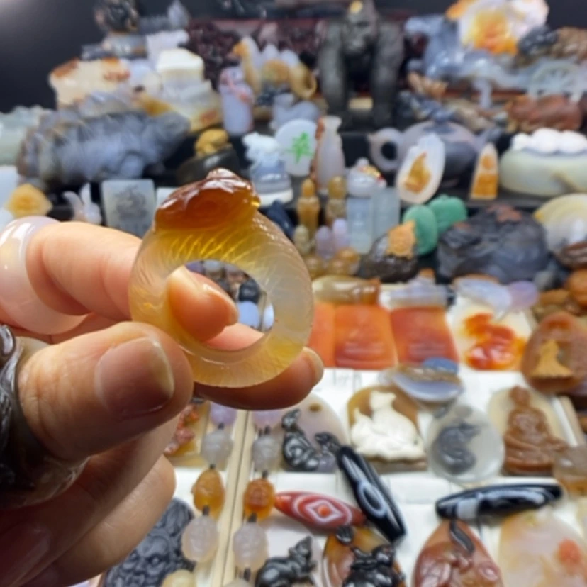 【闪购商品】玛瑙/玉髓戒指未镶嵌阿*