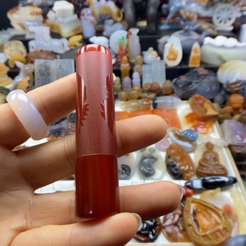 【闪购商品】玛瑙/玉髓手把未镶嵌岩*