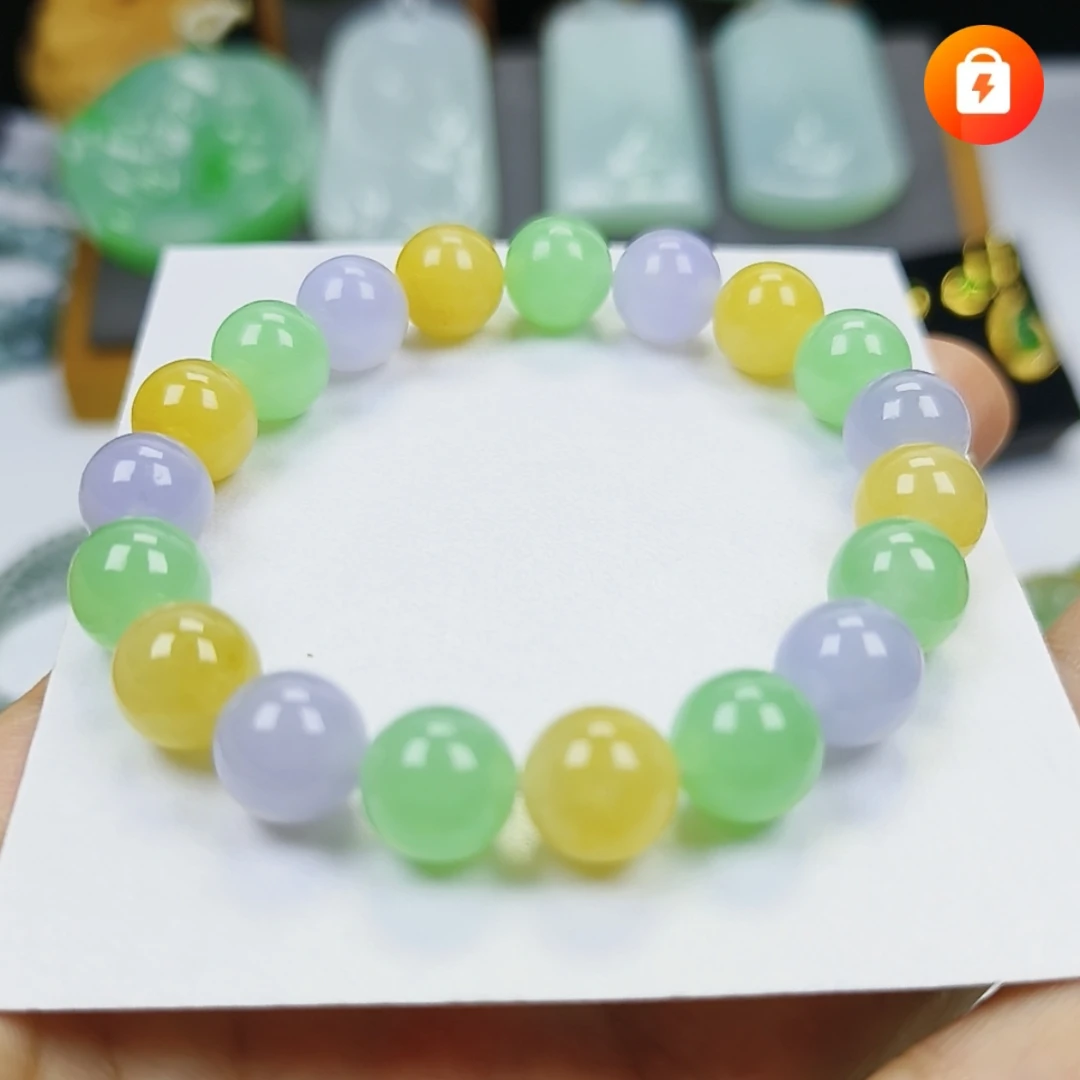 【特价】10mm/19颗翡翠手串多宝手串珠串珠链