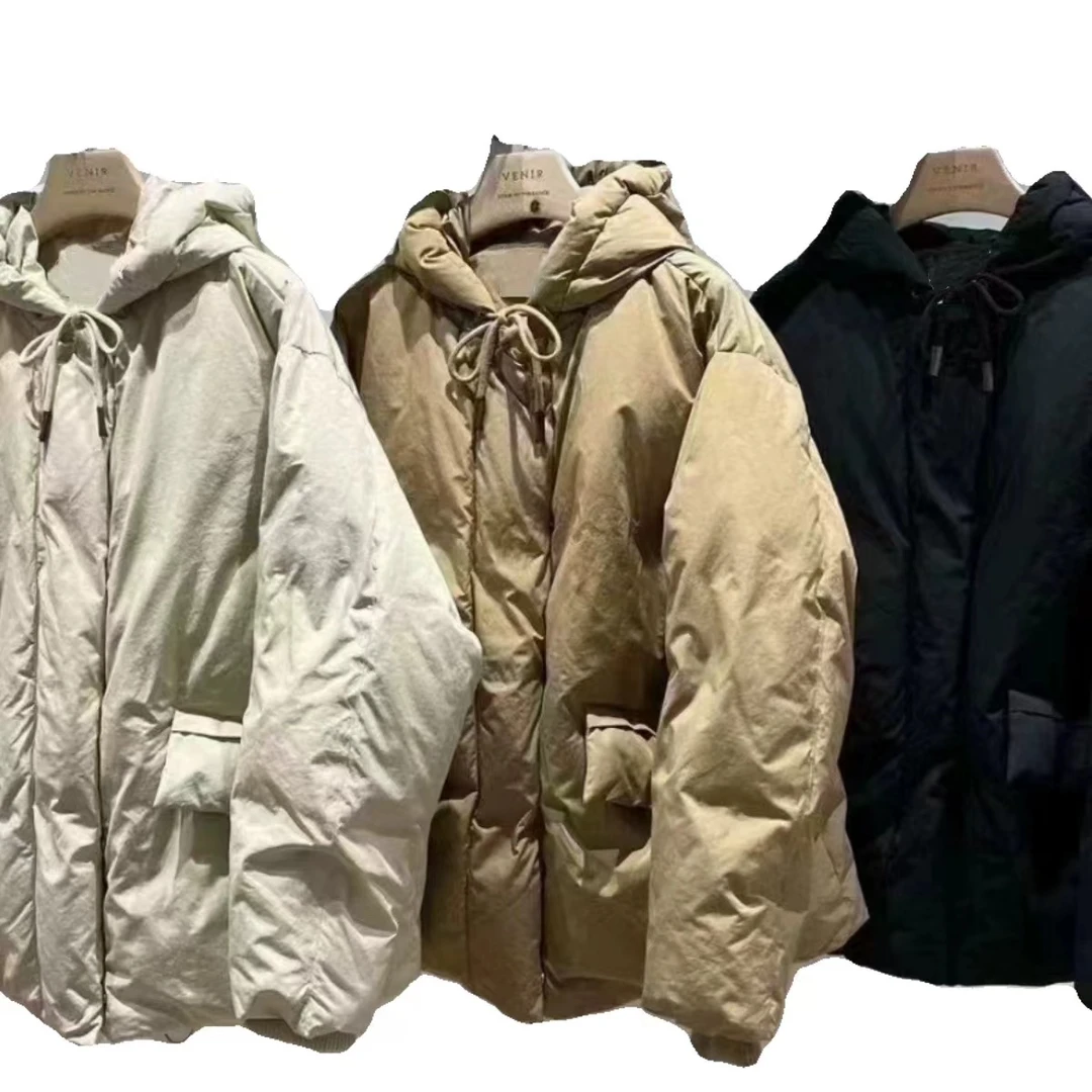 韩版连帽宽松显瘦羽羽外套【面料微瑕，介意慎拍】