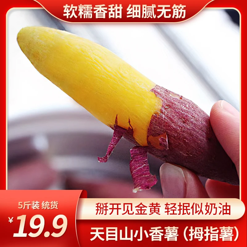 【拇指果】临安天目山小香薯新鲜现挖现发共5斤（加上赠品2斤，共5斤）