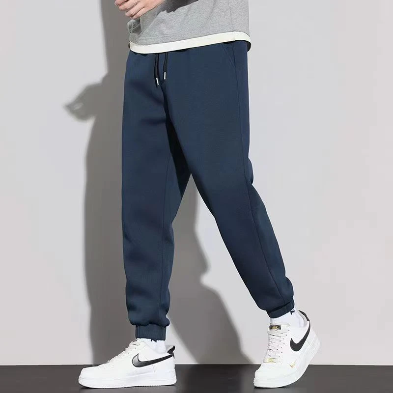 加绒男卫裤运动裤男长裤小脚裤休闲裤宽松大码跑步裤卫裤夏季百搭