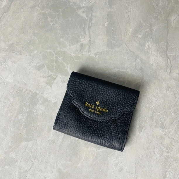 三折头层荔枝纹牛皮钱包卡包