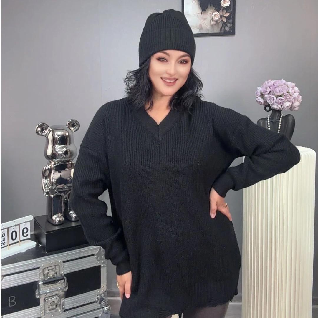 冬季2024年爆款时尚毛衣戴帽子019