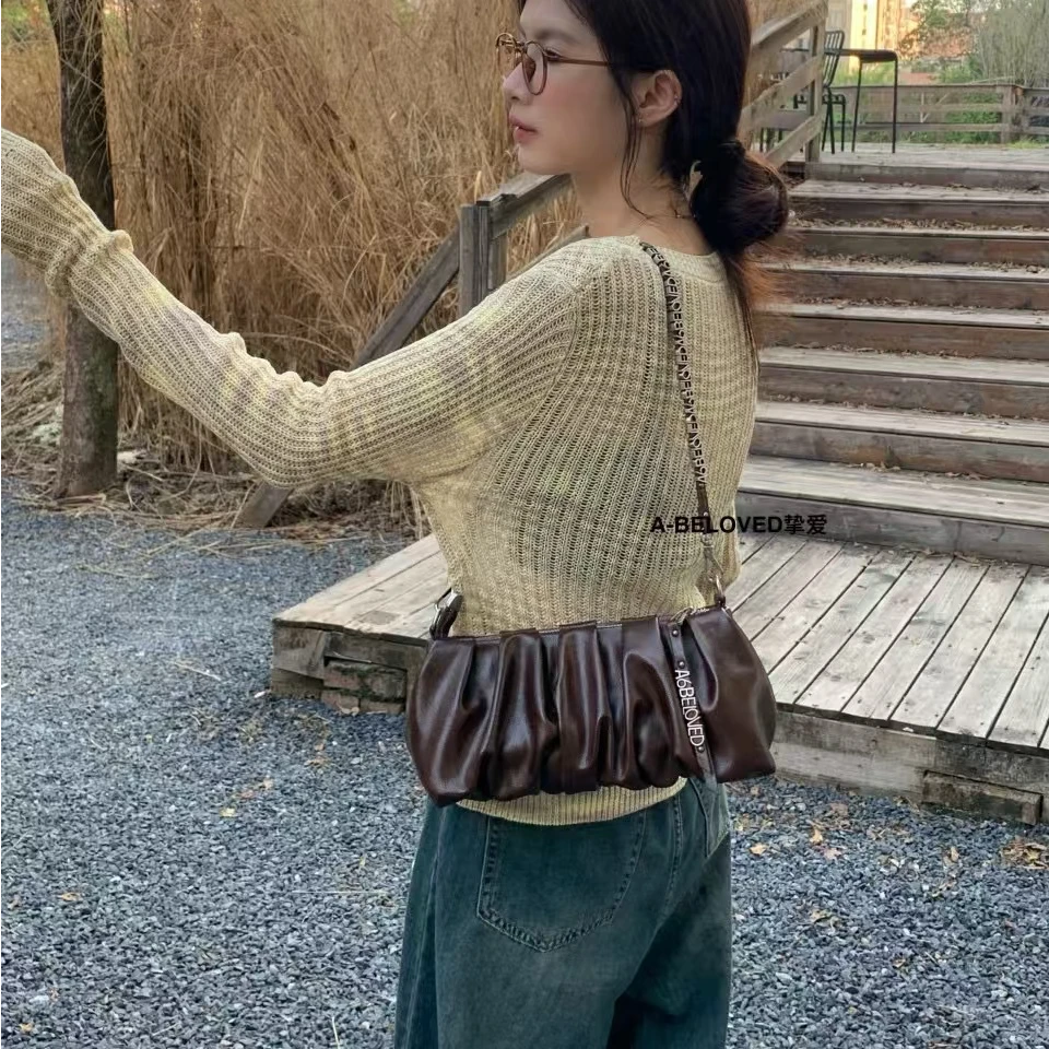 2024秋冬新款雅丹风腋下潮流复古手提单肩斜跨包时尚女包 5102