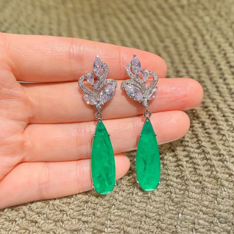 合金合成锆石耳饰 时尚轻奢气质简约百搭豪华经典耳饰【274号盘】