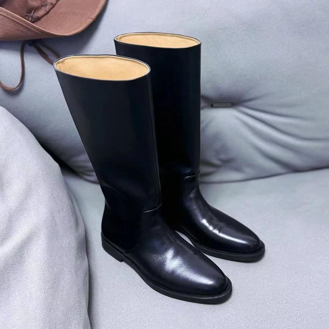 【YELAOBAN】7163-37冬季新款尖头不过膝时装靴时尚百搭高筒靴