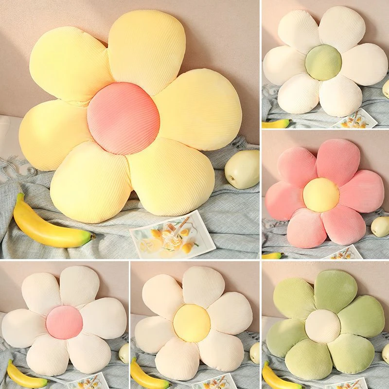 颜色随机小花抱枕