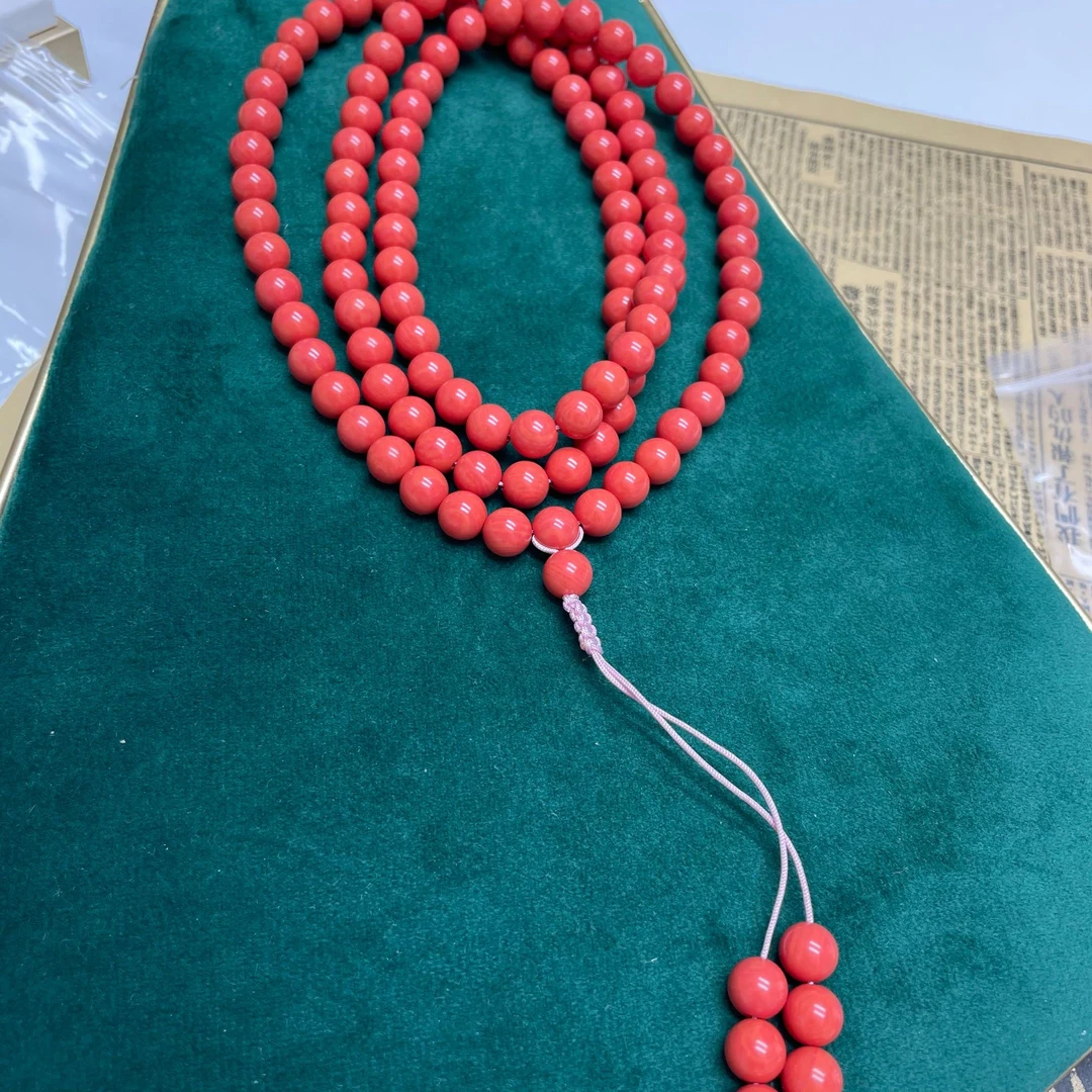 [沐言严选]桔色108颗8m毛衣链A266