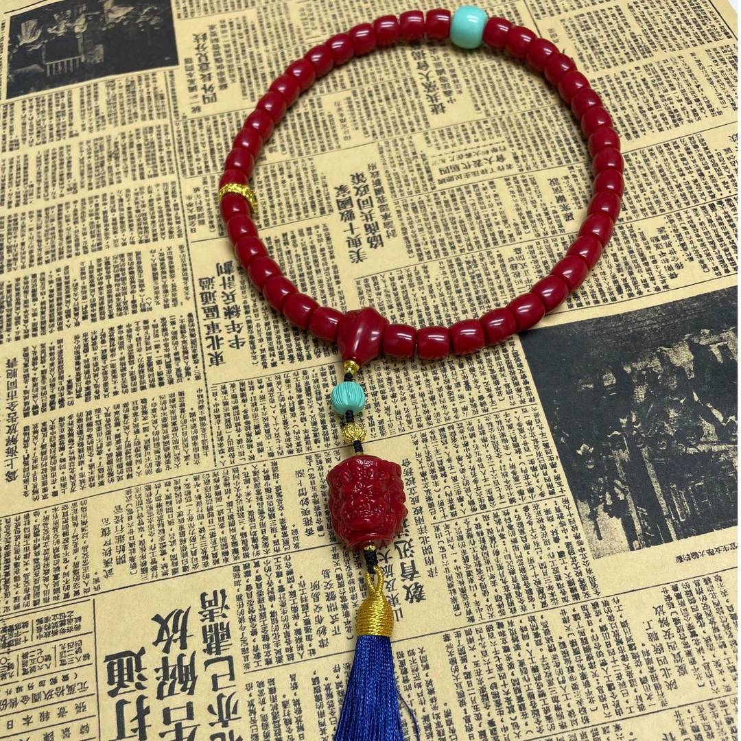 [沐言严选]牛血红老型DIY手持手链A270