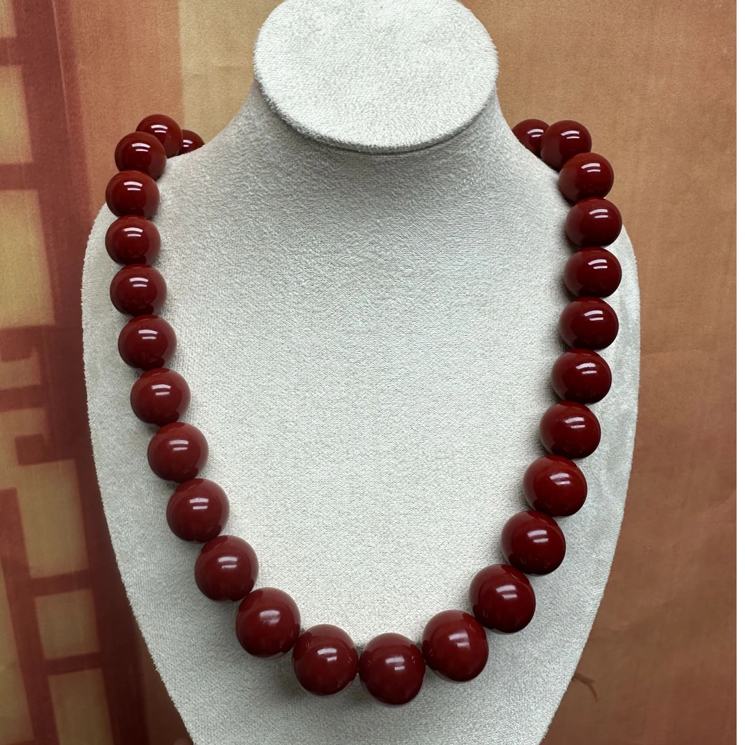 【沐言严选】牛血红17m项链A318