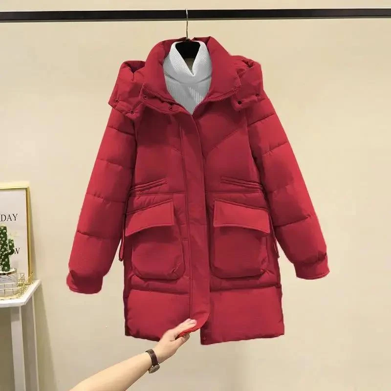 2023新款羽绒羽绒服女中长款冬季韩版宽松大码羽绒服羽绒棉服