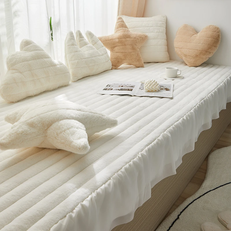 冬季2022飘窗垫窗台垫新款高端兔毛绒轻奢网红ins风卧室阳台垫