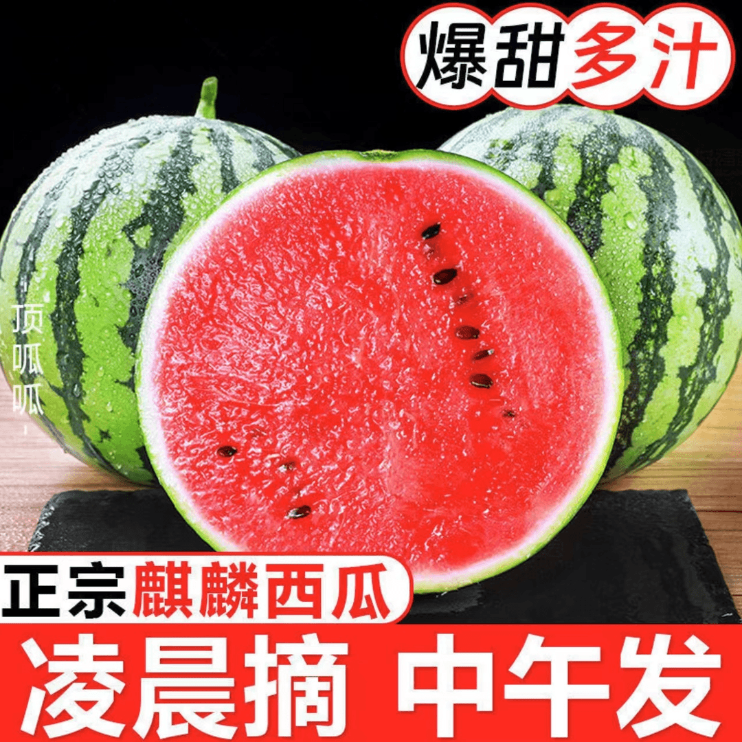 【麒麟西瓜】4-9斤麒麟新鲜正宗薄皮清甜多汁西瓜水果 时令速食鲜果