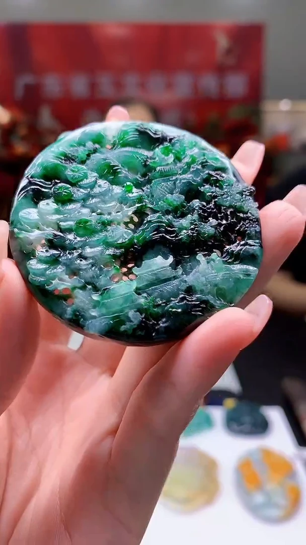 【闪购商品】定制翡翠未镶嵌8004JJ-毛货挂件61