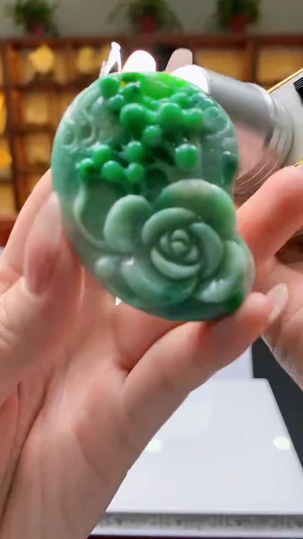 【闪购商品】定制翡翠未镶嵌8004jj-毛货挂件58