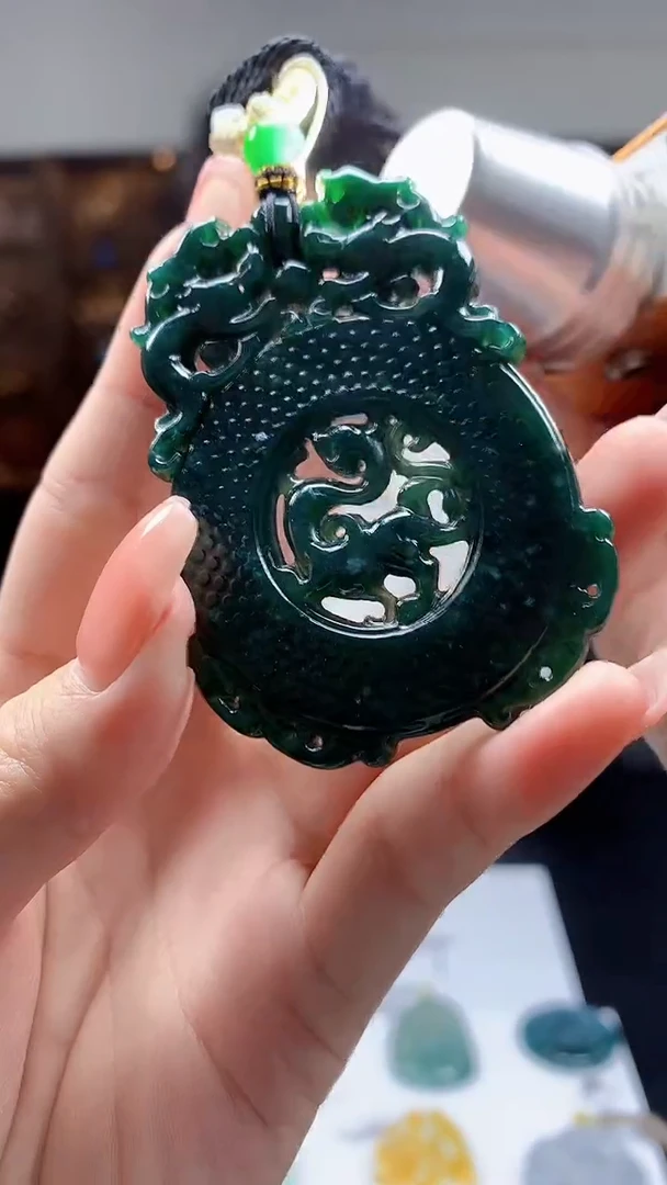 【闪购商品】定制翡翠未镶嵌8035jj-毛货挂件9