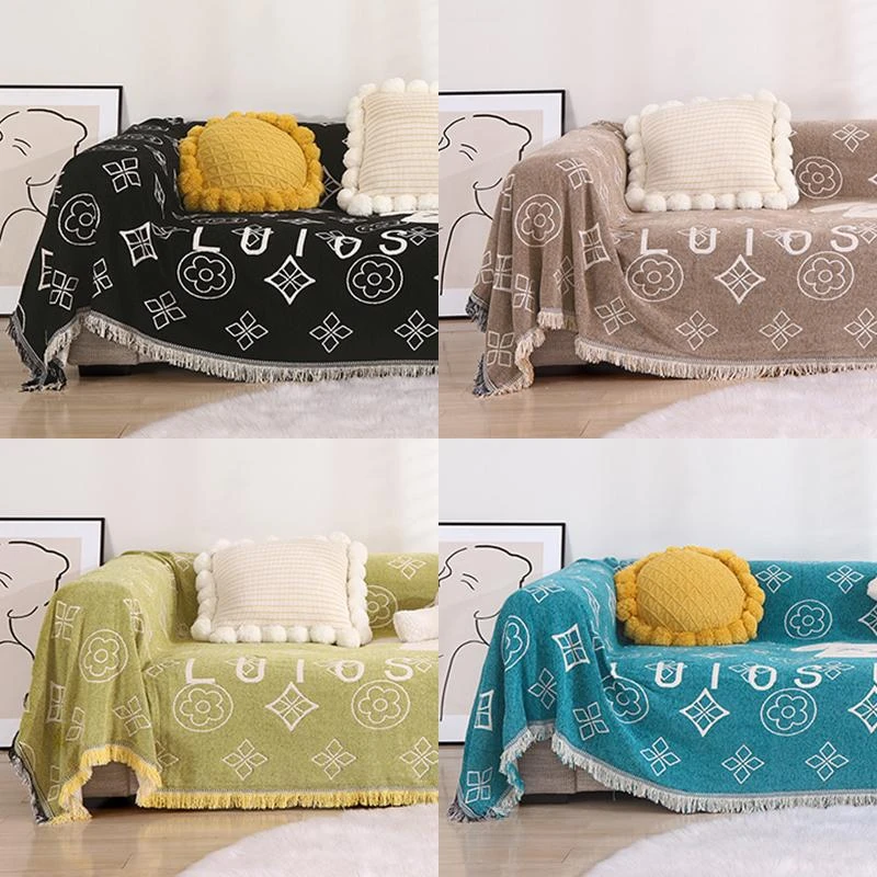 北欧ins风雪尼尔高档沙发巾靠背盖巾防猫抓沙发套罩四季通用新款