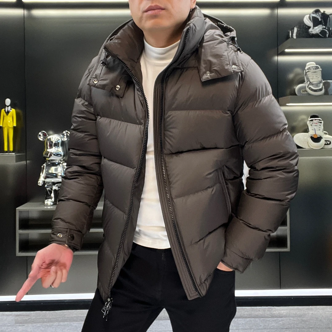 断码清仓【轻三防】560男士超轻90白鸭绒高充绒羽绒服保暖帽子可拆