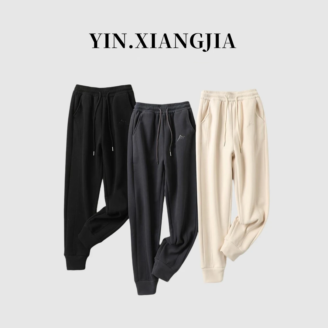 MANSA/曼莎沐丝绒加绒加厚山茶花7A抗菌蛋白氨基酸休闲防风裤