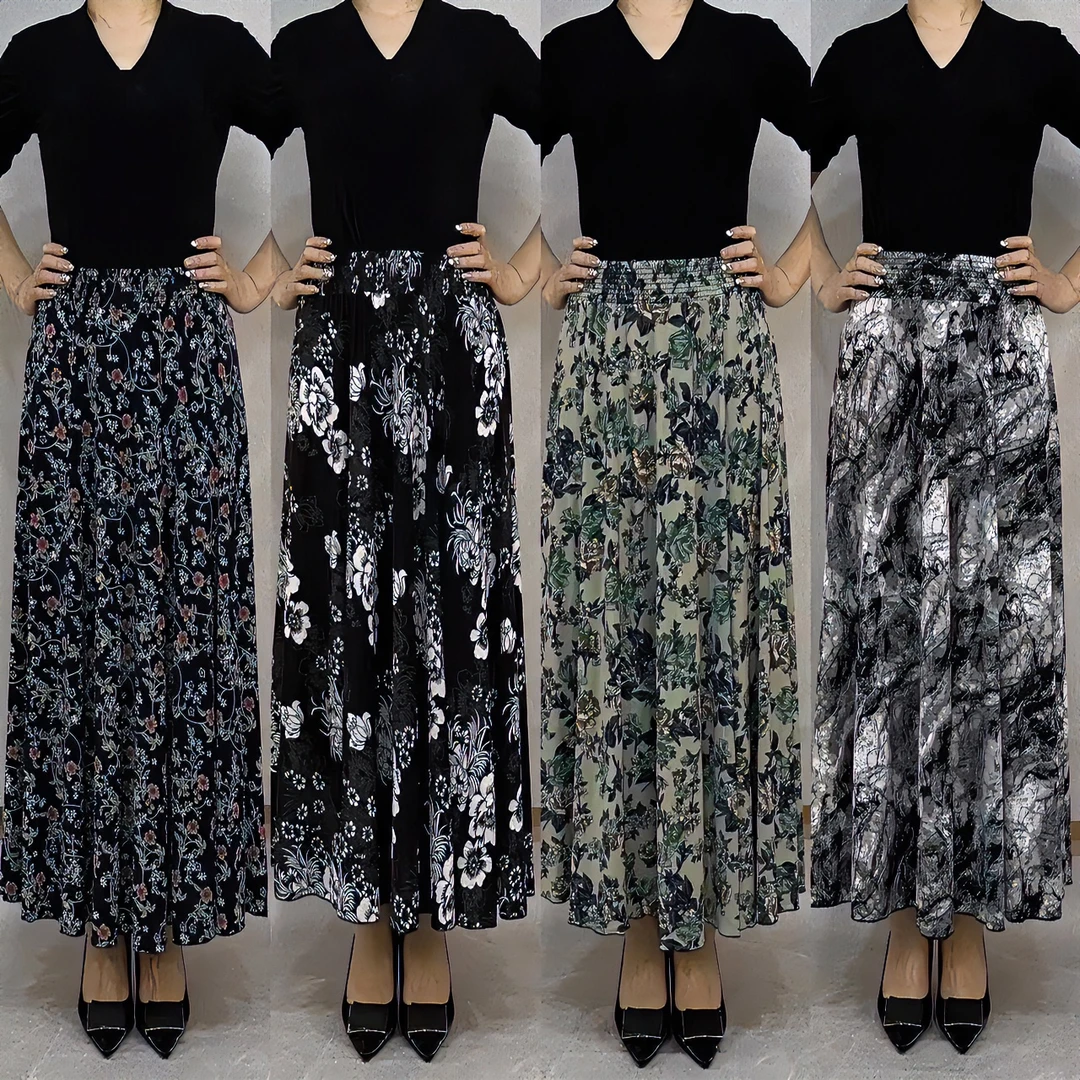 1767夏季时尚冰丝半身裙碎花垂感显瘦半身裙显瘦半身裙垂感半身裙