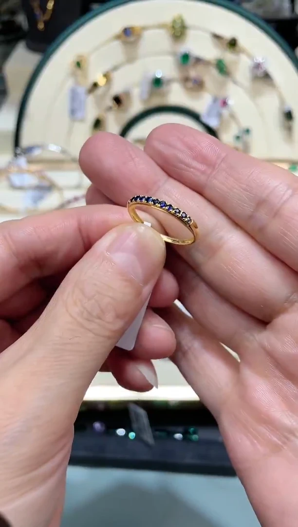 【闪购商品】蓝宝石戒指18K金镶嵌.