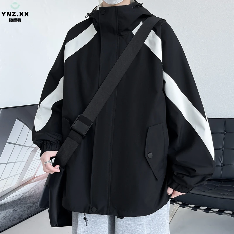 隐匿者休闲男外套秋装新款潮流韩版宽松秋季连帽时尚潮牌冲锋夹克