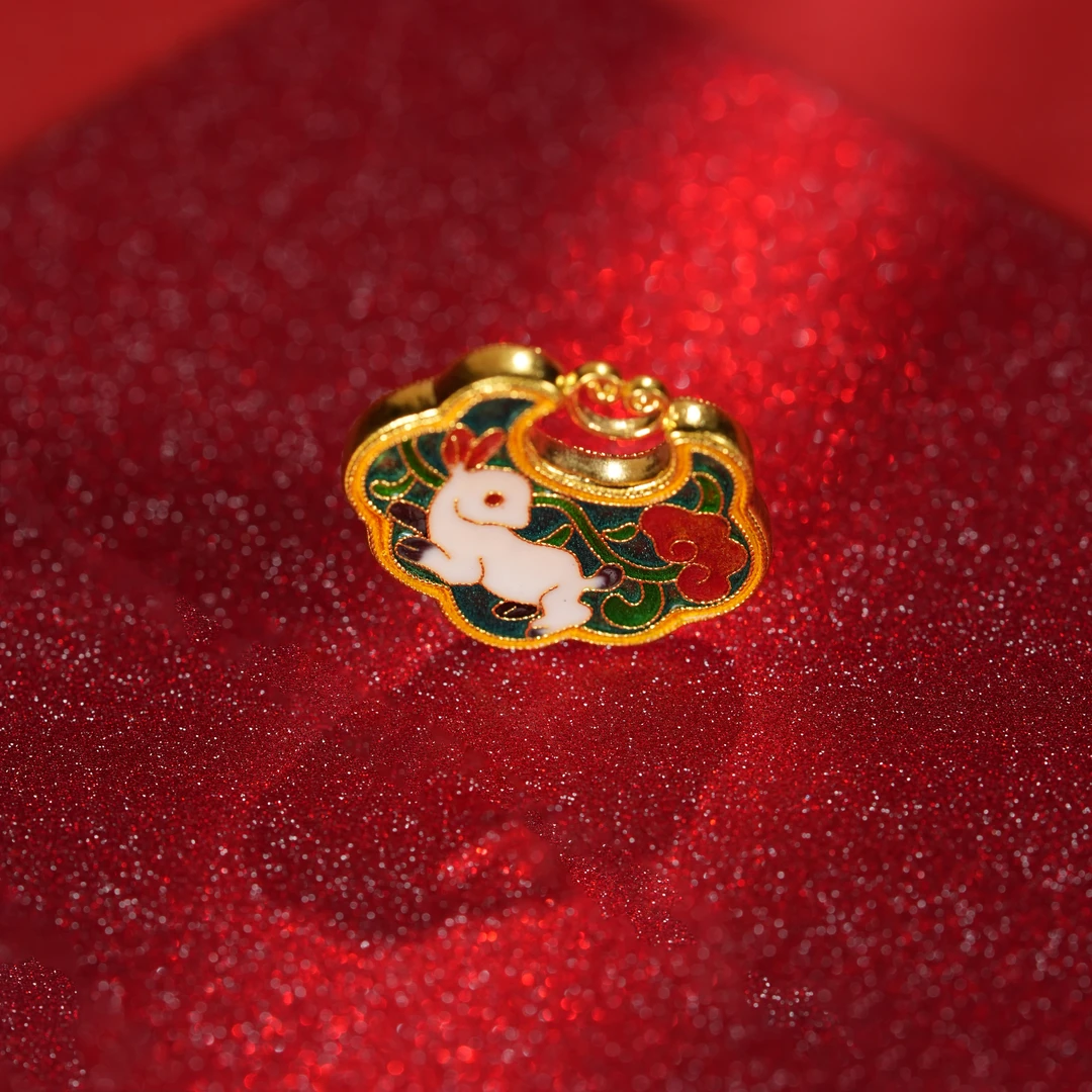 吉珂【宝锦】足金999兔子国风吊坠