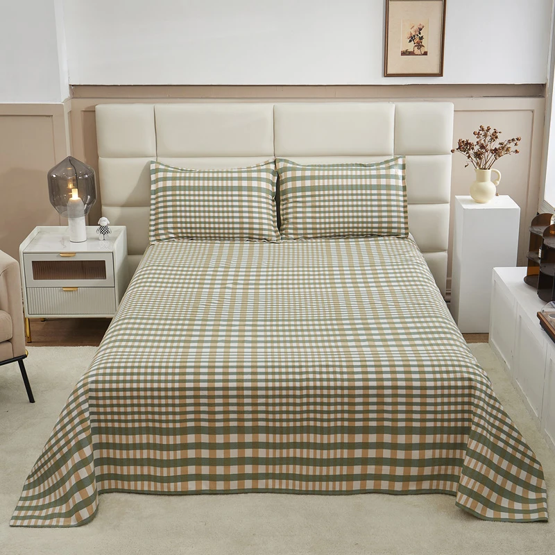 老粗布床单纯棉100全棉夏季凉感单件夏天新款加厚棉麻凉席三件套