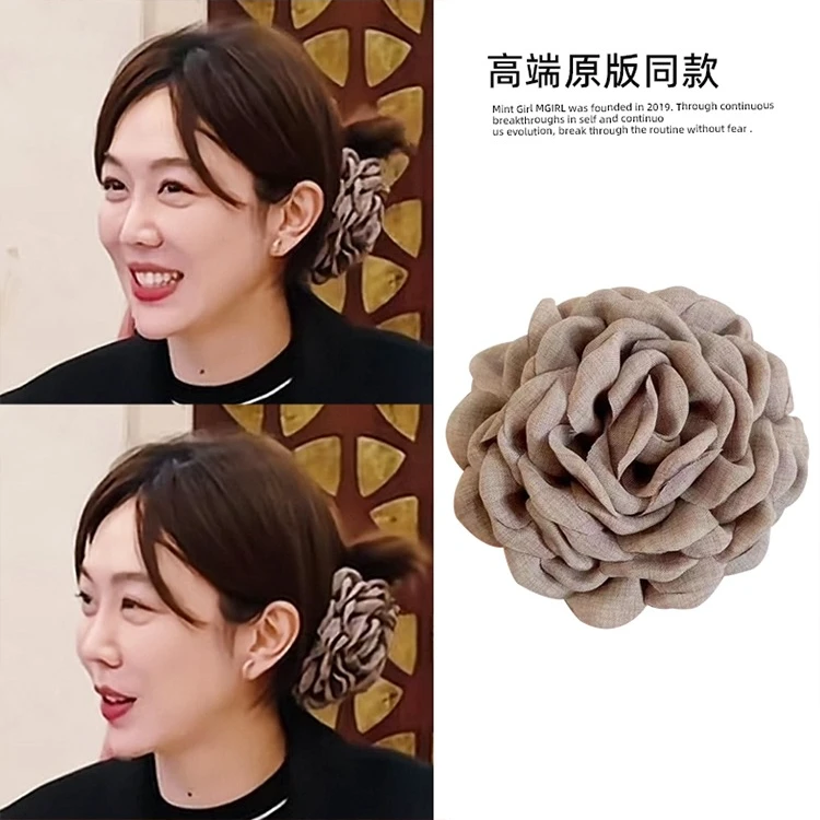 气质百搭发夹花朵抓夹后脑勺简约甜美温柔高级质感发饰头饰女轻奢