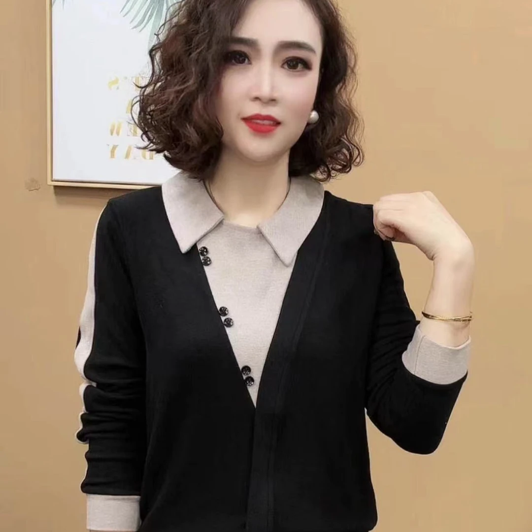 2024新品时尚显瘦减龄百搭洋气长袖打底衫女士上衣#855