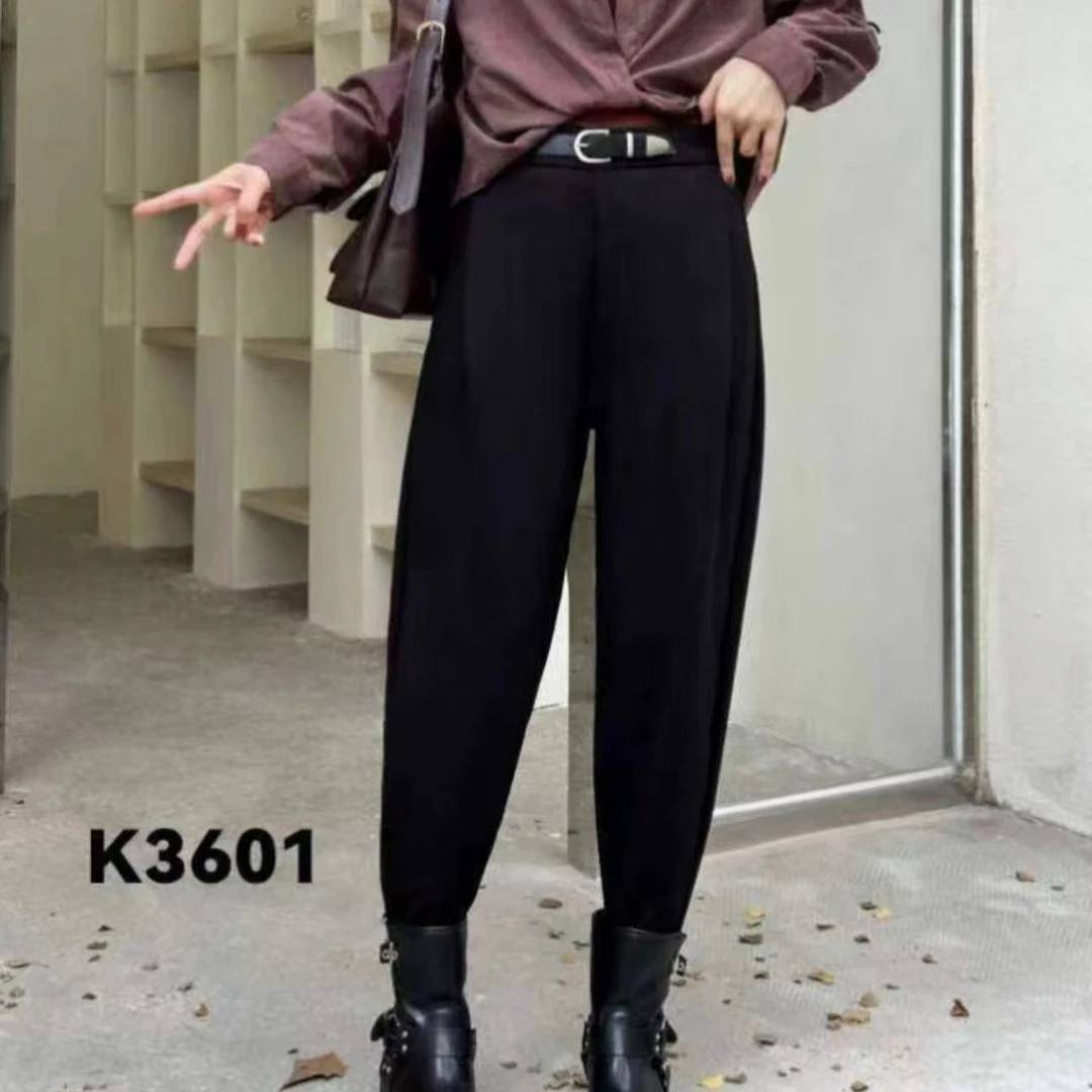 2025春季新款时尚潮流休闲百搭显瘦西裤纯色长裤#3601