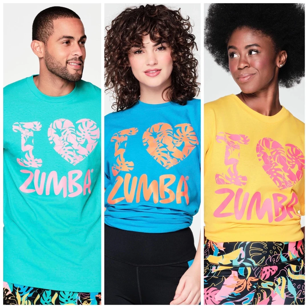 【不退换- 尊巴短T 恤】Zumbar Tropics 12Pk Tee