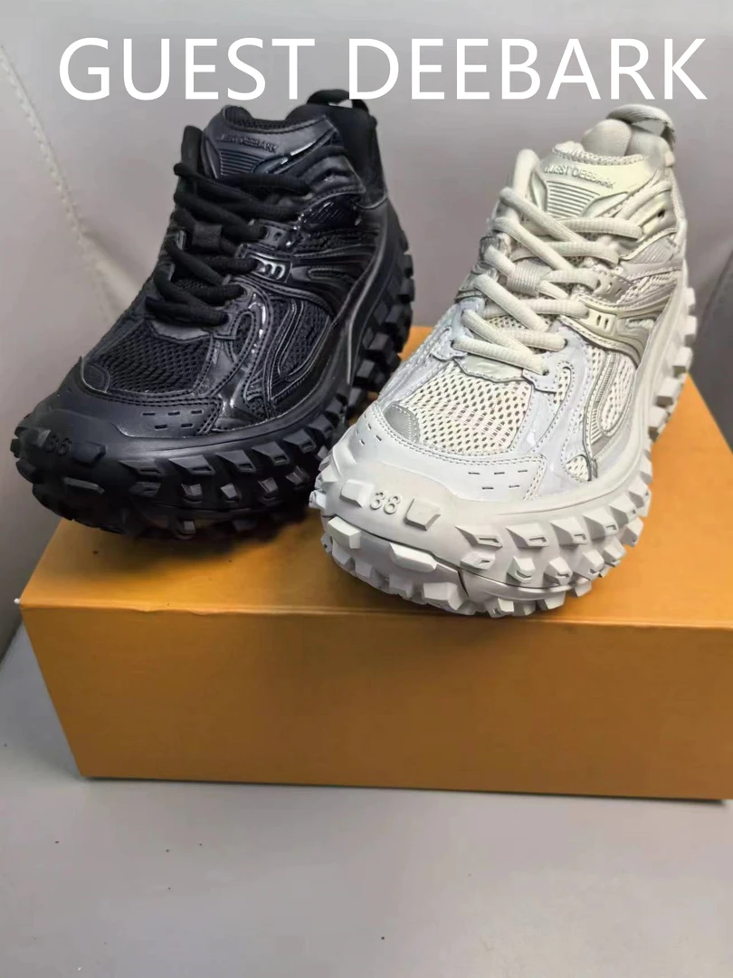GUEST DEEBARK新款5XL老爹鞋潮流时尚休闲男士厚底潮流白色百搭